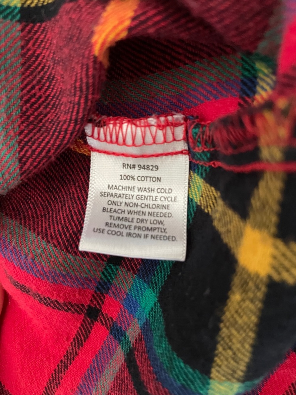 Derek Heart Red, Green and Yellow Plaid Shirt - Picture 4 of 4